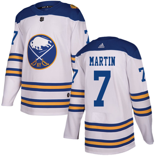 Adidas Sabres #7 Rick Martin White Authentic 2018 Winter Classic Stitched NHL Jersey - Click Image to Close